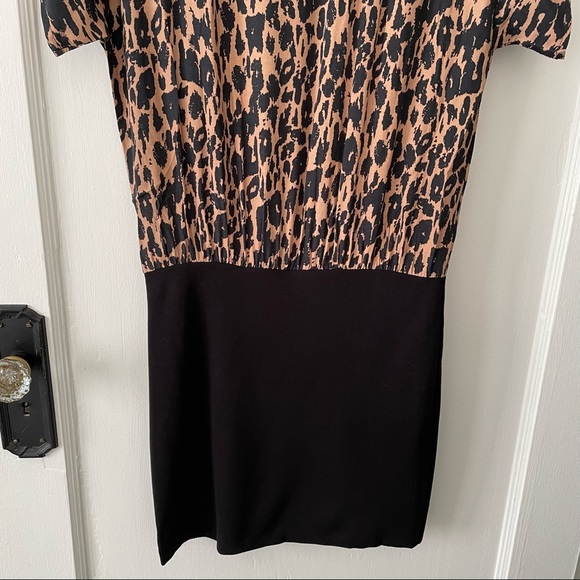 Ganni Syrah Leopard Blouson Mini Dress - Picture 7 of 12
